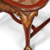 A PAIR OF GEORGE II SCARLET AND GILT-JAPANNED CHAIRS - photo 6