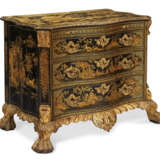 A GEORGE II BLACK AND GREEN GILT-JAPANNED AND PARCEL-GILT CHEST OF DRAWERS - photo 4