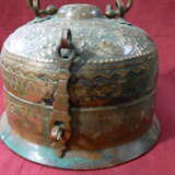 Boîte à Chapati en cuivre Kupfer Népal Nepal milieu XXème - Foto 1