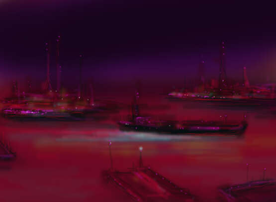 Painting “ночной порт”, файл JPG, 2022 - photo 1