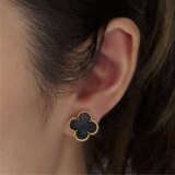 NO RESERVE - VAN CLEEF & ARPELS 'ALHAMBRA' ONYX EARRINGS AND SPECIAL EDITION ONYX AND DIAMOND NECKLACE - photo 9