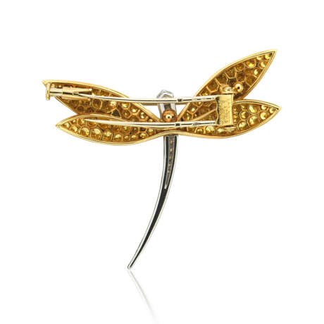 VAN CLEEF & ARPELS COLOURED SAPPHIRE AND DRAGONFLY DIAMOND BROOCH - Foto 2