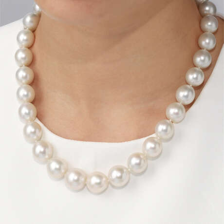 CULTURED PEARL AND DIAMOND NECKLACE - Foto 5