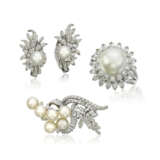 GROUP OF CULTURED PEARL AND DIAMOND JEWELLERY - Foto 1
