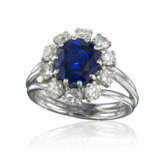 SAPPHIRE AND DIAMOND RING - Foto 1