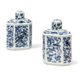 A PAIR OF CHINESE BLUE AND WHITE JARS AND COVERS - Foto 1