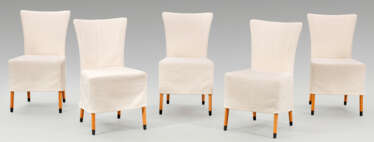Set of five dining room chairs by Giorgetti