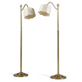 A PAIR OF LACQUERED-BRASS READING-LAMPS - photo 1