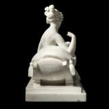 A GEORGE IV WHITE MARBLE FIGURE OF A RECLINING NUDE - Foto 4