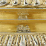 A PAIR OF GEORGE III SILVER-GILT TAPERSTICKS - photo 3