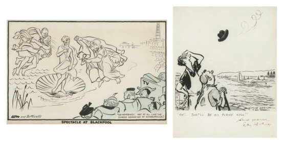 TWO POLITICAL CARTOONS OF ANTHONY EDEN - Foto 1