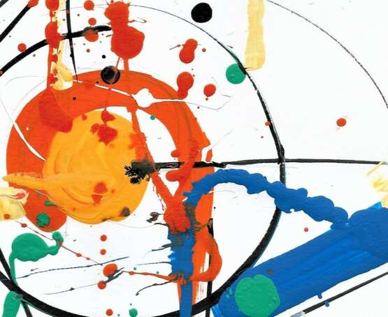 НА АЭРОПЛАНЕ Aquarellpapier Acrylfarbe Abstrakte Kunst фантазийная композиция Russland 2021 - Foto 2