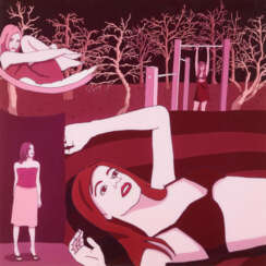 Jun Hasegawa (1969 Mie/Japan). Red Square Painting