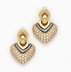 Pair of earrings in the style of BVLGARI