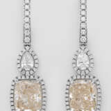 Paar hochkarätige Diamantohrgehänge - фото 1
