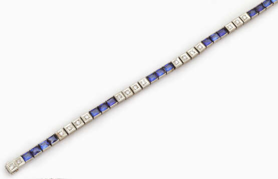 Klassisches Saphir-Brillantarmband - Foto 1