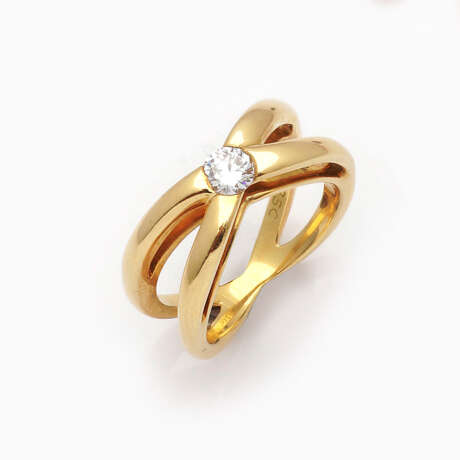 Crossover-Ring mit Brillantsolitär von Tiffany & Co. - Foto 1