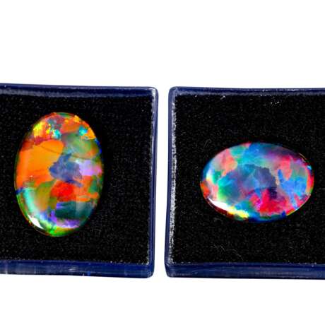 Konvolut von 11 Gilson-Opal-Synthesen/Opal-Imitationen, - photo 5