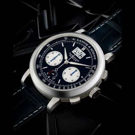 A. LANGE & S&#214;HNE. A PLATINUM FLYBACK CHRONOGRAPH WRISTWATCH WITH LARGE DATE AND POWER RESERVE INDICATOR - фото 1