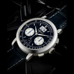 A. LANGE &amp; S&#214;HNE. A PLATINUM FLYBACK CHRONOGRAPH WRISTWATCH WITH LARGE DATE AND POWER RESERVE INDICATOR