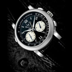 A. LANGE &amp; S&#214;HNE. A RARE PLATINUM DOUBLE SPLIT SECONDS FLYBACK CHRONOGRAPH WRISTWATCH WITH POWER RESERVE