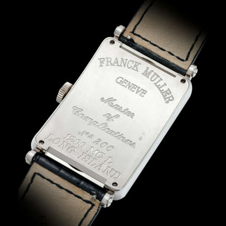 FRANCK MULLER. AN 18K WHITE GOLD AUTOMATIC TRIPLE CALENDAR WRISTWATCH WITH MOON PHASES - photo 2