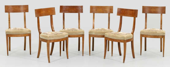 Set of six Biedermeier chairs - photo 1