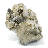 A LARGE CLUSTER OF PYRITE ON QUARTZ - фото 4