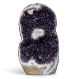 A GEODE OF CALCITE ON AMETHYST - photo 1
