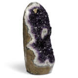 A GEODE OF CALCITE ON AMETHYST - photo 4