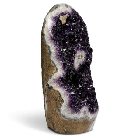 A GEODE OF CALCITE ON AMETHYST - фото 4