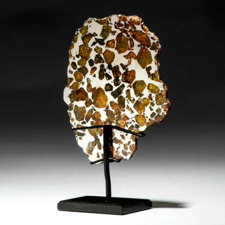 EXTRATERRESTRIAL GEMSTONES IN COMPLETE SLICE OF AN IMILAC PALLASITE - photo 3