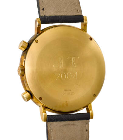 VACHERON CONSTANTIN. AN ATTRACTIVE 18K GOLD AUTOMATIC CHRONOGRAPH WRISTWATCH WITH GUARANTEE - Foto 3