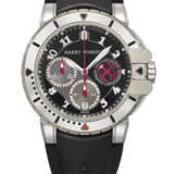 HARRY WINSTON. AN 18K WHITE GOLD AND ZALIUM DIVER’S AUTOMATIC CHRONOGRAPH WRISTWATCH WITH DATE, GUARANTEE AND BOX - фото 1
