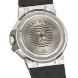 HARRY WINSTON. AN 18K WHITE GOLD AND ZALIUM DIVER’S AUTOMATIC CHRONOGRAPH WRISTWATCH WITH DATE, GUARANTEE AND BOX - Foto 5