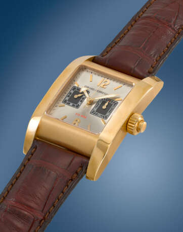 GIRARD-PERREGAUX. AN 18K PINK GOLD PROTOTYPE SINGLE-BUTTON CHRONOGRAPH WRISTWATCH WITH CERTIFICATE AND BOX - фото 2