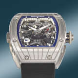 RICHARD MILLE. AN EXTREMELY RARE PLATINUM DUAL TIME TOURBILLON WRISTWATCH WITH POWER RESERVE AND GUARANTEE - фото 3