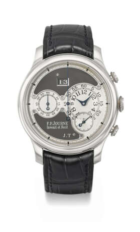 F.P. JOURNE. A UNIQUE PLATINUM LIMITED EDITION AUTOMATIC FLYBACK CHRONOGRAPH WRISTWATCH WITH DATE, CERTIFICATE AND BOX - фото 1