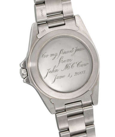 ROLEX. AN ATTRACTIVE STAINLESS STEEL AUTOMATIC WRISTWATCH WITH SWEEP CENTRE SECONDS, DATE, 24 HOUR HAND AND BRACELET - Foto 3