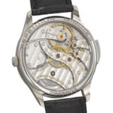 IWC. A RARE, LARGE AND ELEGANT PLATINUM LIMITED EDITION MINUTE REPEATING WRISTWATCH WITH GUARANTEE AND BOX - Foto 4