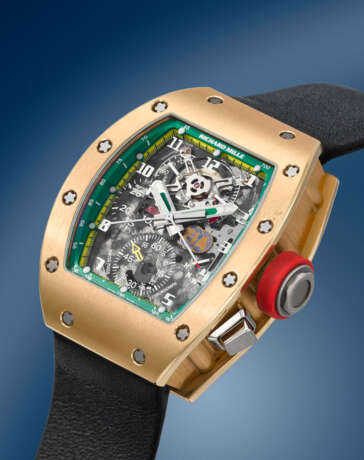 RICHARD MILLE. A UNIQUE 18K PINK GOLD SPLIT SECONDS CHRONOGRAPH WRISTWATCH WITH POWER RESERVE AND TORQUE INDICATORS, MADE FOR THE FIA - фото 2