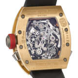 RICHARD MILLE. A UNIQUE 18K PINK GOLD SPLIT SECONDS CHRONOGRAPH WRISTWATCH WITH POWER RESERVE AND TORQUE INDICATORS, MADE FOR THE FIA - photo 4