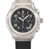 HUBLOT. A STAINLESS STEEL AUTOMATIC CHRONOGRAPH WRISTWATCH WITH DATE, GUARANTEE AND BOX - Foto 1