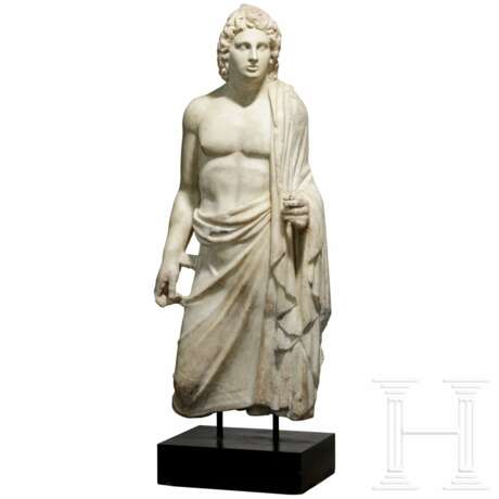 Marmorstatue des Hermanubis mit Zügen Alexanders des Großen, römisch, 1. - 2. Jhdt. - Foto 1