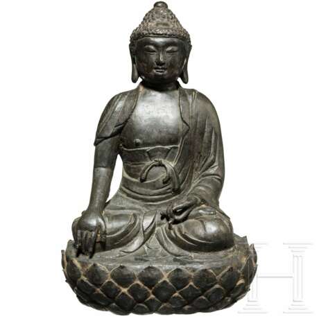 Bronzene Buddha-Statue, China, späte Ming-Dynastie - photo 1