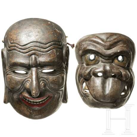 Zwei Nō-Masken, Japan, 19./20. Jhdt. - фото 1