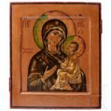 Ikone mit der Gottesmutter von Tichwin (Tichwinskaja), Russland, 19. Jhdt. - photo 1