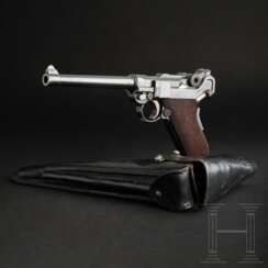 Pistole 04 (1906), DWM, 1. Ausführung ("non altered safety"), mit Koffertasche