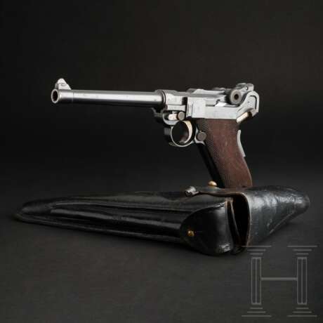 Pistole 04 (1906), DWM, 1. Ausführung ("non altered safety"), mit Koffertasche - фото 1