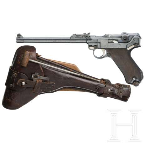 Lange Pistole 08, DWM 1915, mit Brett und Tasche - photo 1